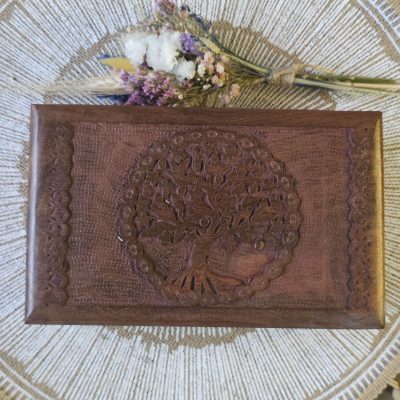 Joyero Madera Arbol de la Vida 20 x 13 cm