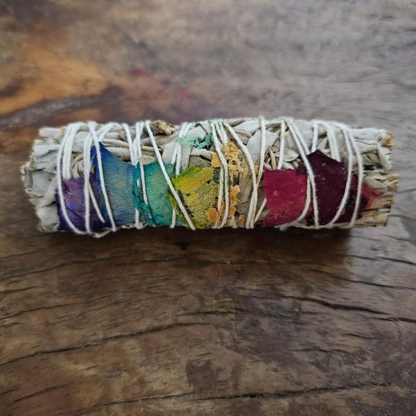 Atado de Hierba - 7 Chakras Salvia de Pétalos de Rosa