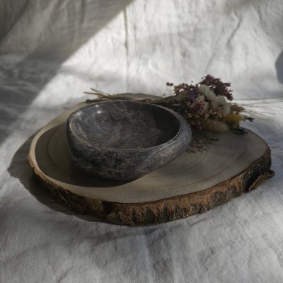Soporte de piedra natural para incienso (sahumerio)