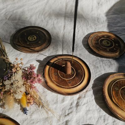 Disco de Madera de Mango de 10 cm (para conos e incienso)