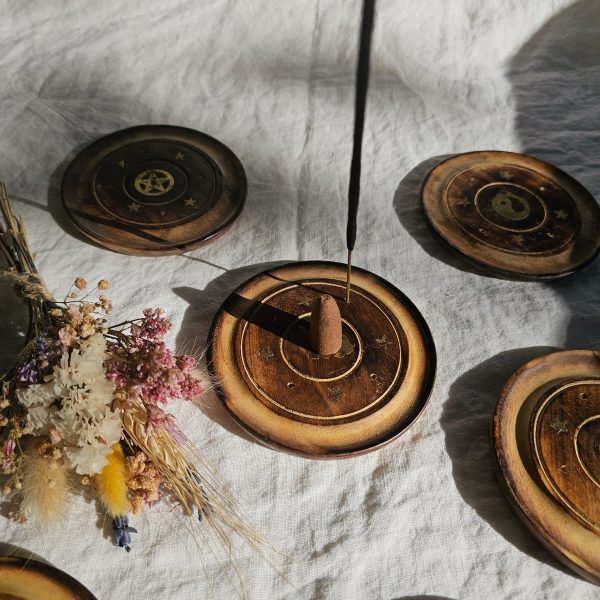 Disco de Madera de Mango de 10 cm (para conos e incienso)