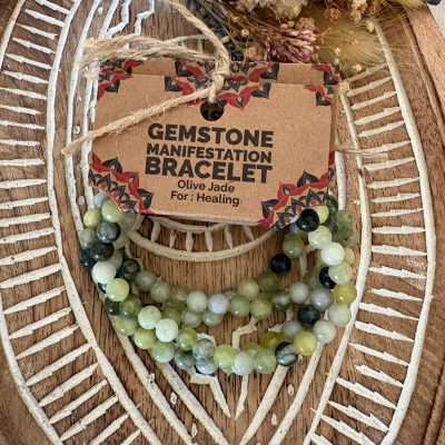 Pulsera Manifestación - Jaspe Verde - Crecimiento