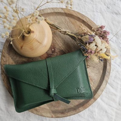 Pochette verde para oráculos o tarot