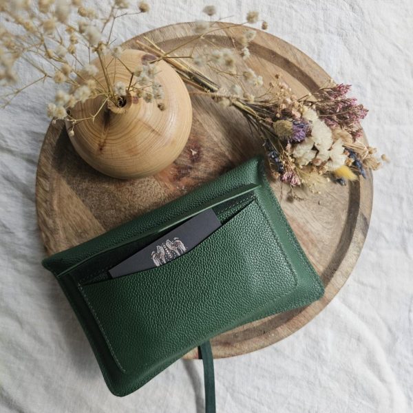 Pochette verde para oráculos o tarot - Imagen 2