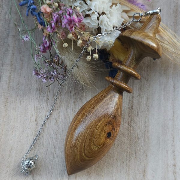 Péndulo Egipcio de Thot en madera de árbol de Judas - Imagen 2