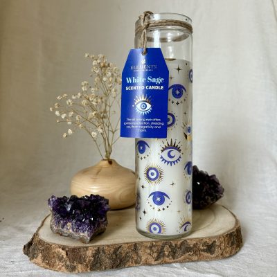 Vela de salvia blanca ojo turco