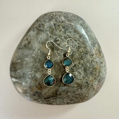 Pendientes con labradoritas