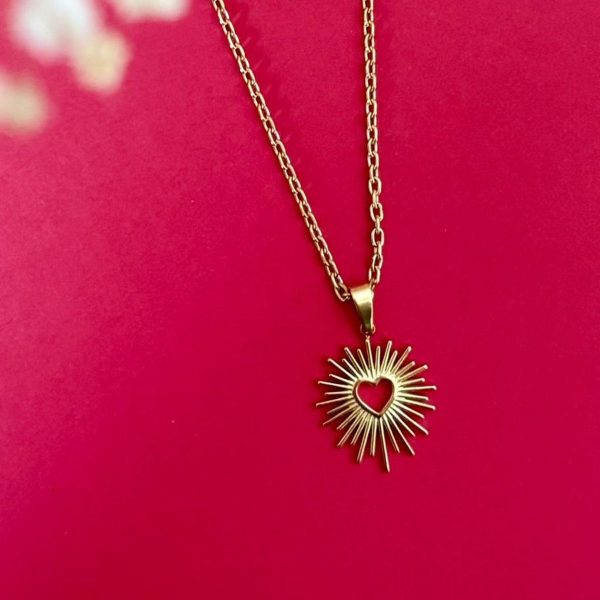 Collar con colgante en forma de corazón - Imagen 2