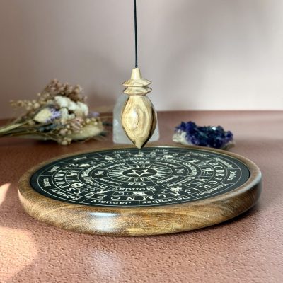 Péndulo Lotus en madera de Olivo