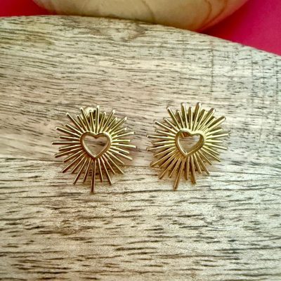 Pendientes con forma de corazón