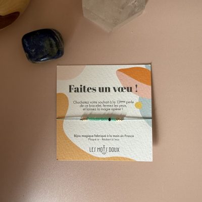 Pulsera Pide un deseo - laguna. LES MOTS DOUX