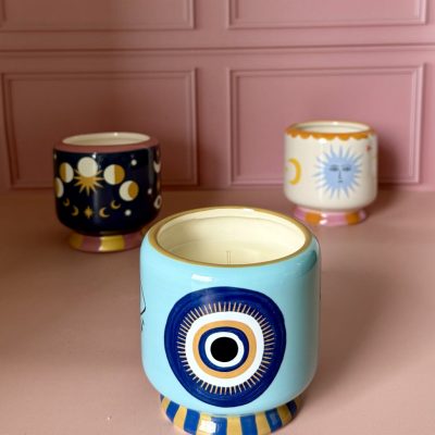 Vela Aromática pintado a mano "Eye"