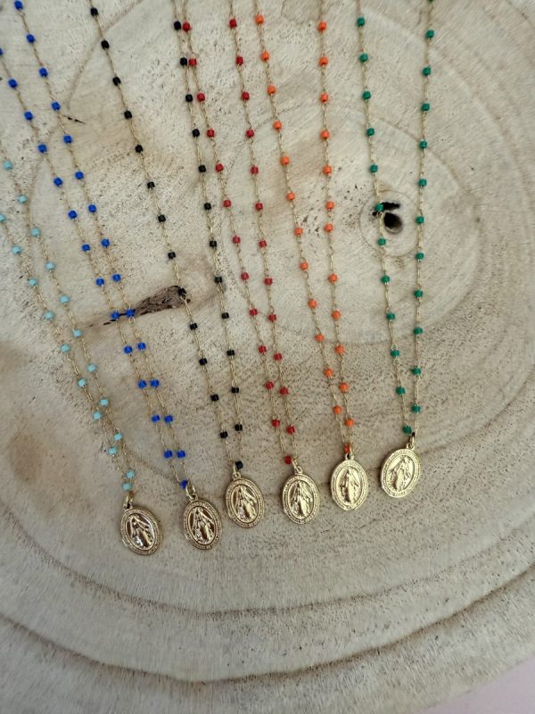 Collar Virgen María Azul marino - Imagen 2